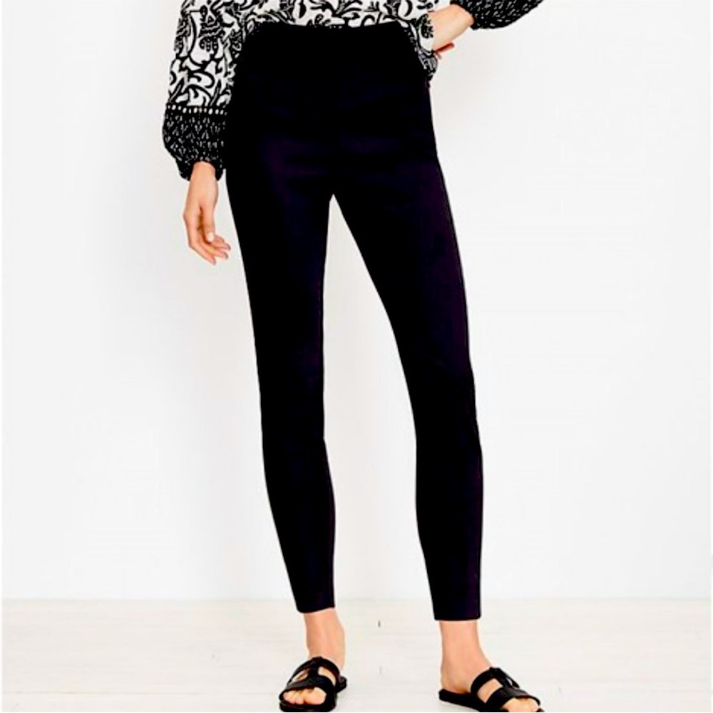 LOFT Side Zip Skinny pant size 4 Black